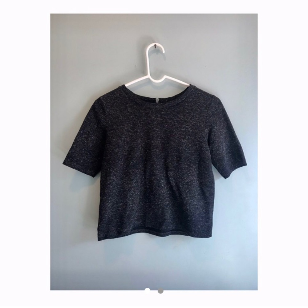 Super Cute Heathered Grey Crop Top